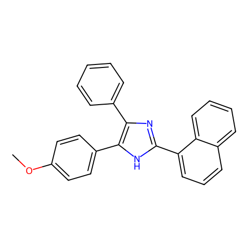 4-(4-methoxyphenyl)-2-(naphthalen-1-yl)-5-phenyl-1H-imidazole structure