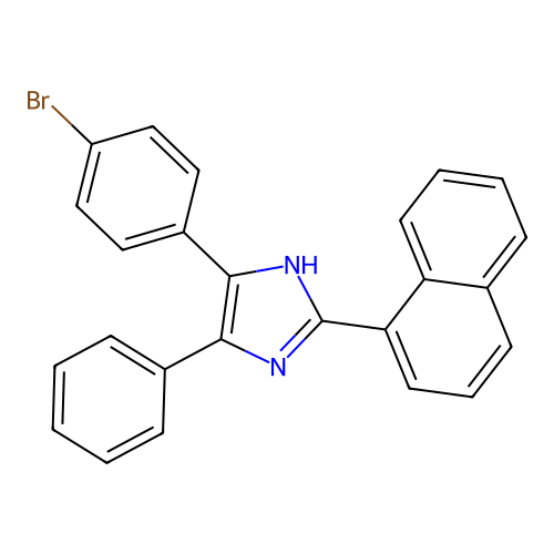 5-(4-bromophenyl)-2-(naphthalen-1-yl)-4-phenyl-1H-imidazole structure