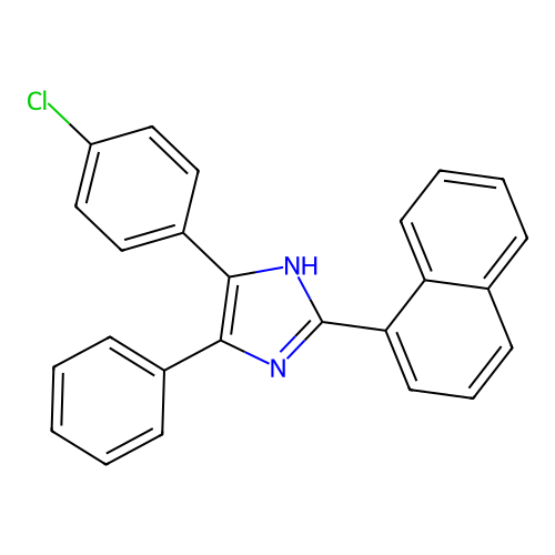 4-(4-chlorophenyl)-2-(naphthalen-1-yl)-5-phenyl-1H-imidazole structure