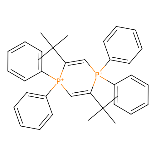 2,5-Ditert-butyl-1,1,4,4-tetraphenyl-1,4-diphosphinine-1,4-diium structure