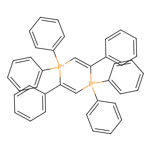 1,1,2,4,4,5-Hexakis-phenyl-1,4-diphosphinine-1,4-diium structure