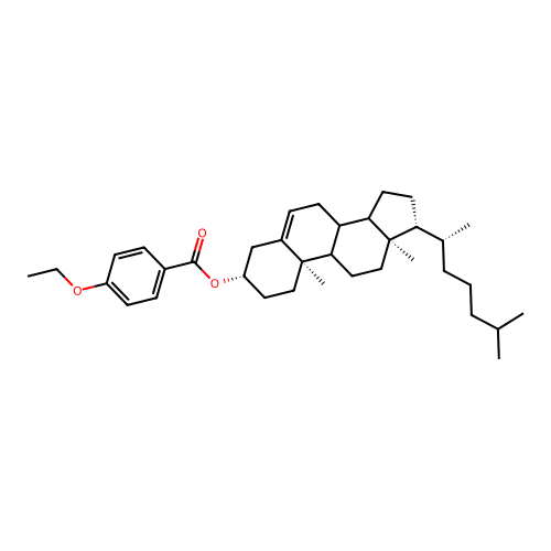 Cholest-5-en-3beta-yl p-ethoxybenzoate structure