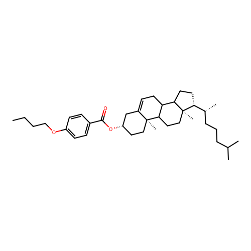 Cholest-5-en-3beta-yl p-butoxybenzoate structure