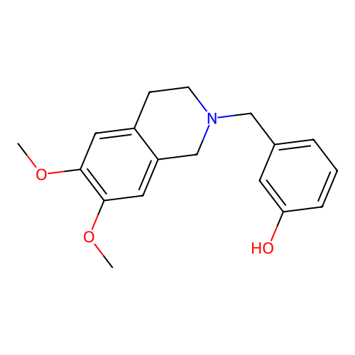 3-[(6,7-dimethoxy-3,4-dihydro-2(1H)-isoquinolinyl)methyl]phenol structure
