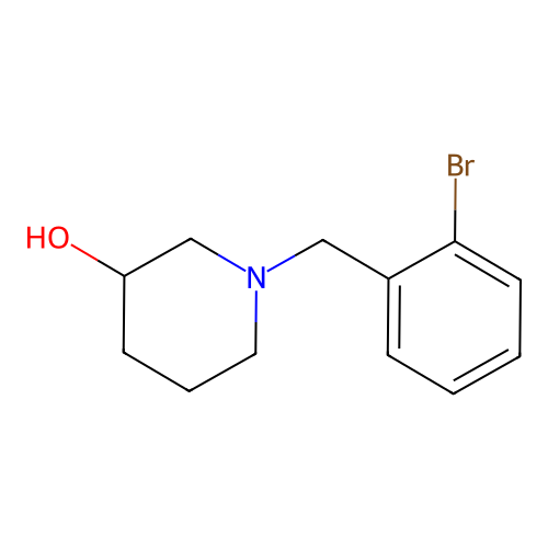 1-[(2-Bromophenyl)methyl]piperidin-3-ol structure