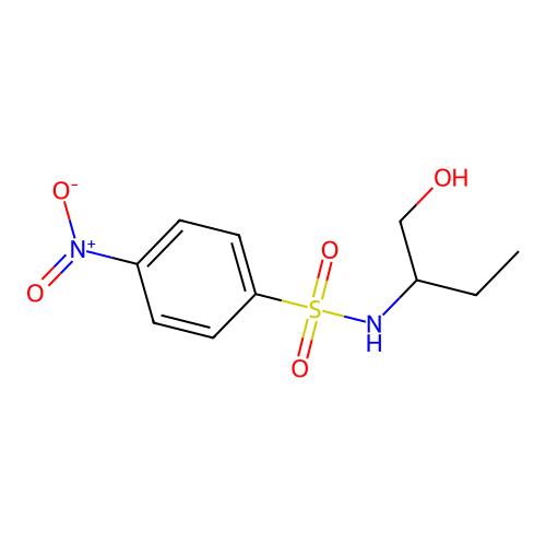 N-(1-hydroxybutan-2-yl)-4-nitrobenzenesulfonamide structure