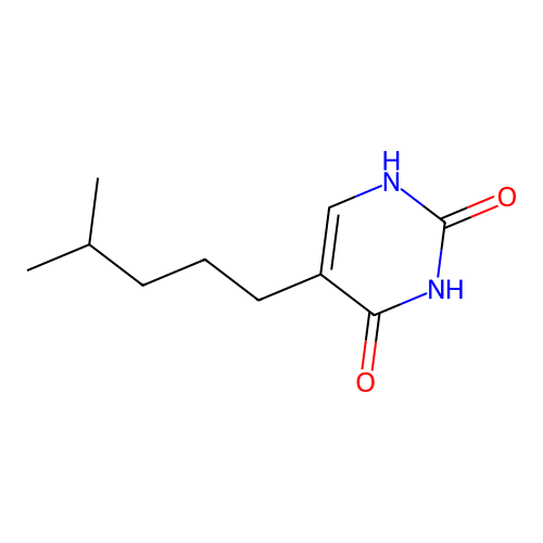 5-(4-methylpentyl)-1H-pyrimidine-2,4-dione structure