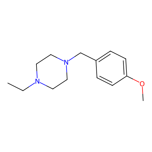 1-Ethyl-4-(4-methoxybenzyl)piperazine structure