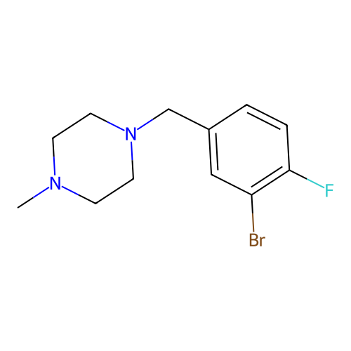 1-(3-Bromo-4-fluorobenzyl)-4-methylpiperazine structure