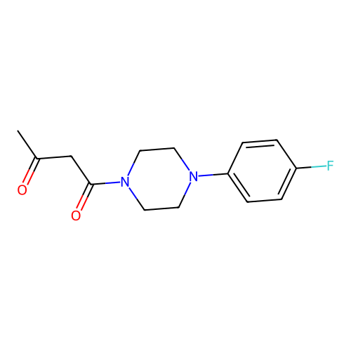 4-[4-(4-Fluorophenyl)-1-piperazinyl]-4-oxo-2-butanone structure
