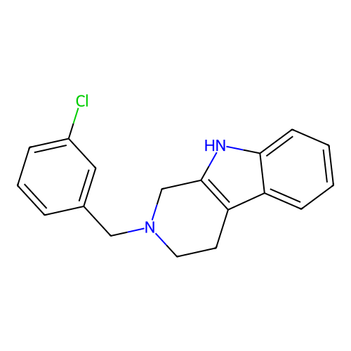 2-(3-chlorobenzyl)-2,3,4,9-tetrahydro-1H-beta-carboline structure