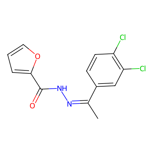 (Z)-N'-(1-(3,4-dichlorophenyl)ethylidene)furan-2-carbohydrazide structure
