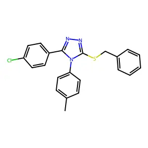 3-(benzylsulfanyl)-5-(4-chlorophenyl)-4-(4-methylphenyl)-4H-1,2,4-triazole structure