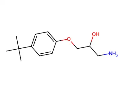 (2S)-1-amino-3-(4-tert-butylphenoxy)propan-2-ol structure