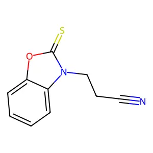 3-(2-thioxo-1,3-benzoxazol-3(2H)-yl)propanenitrile structure