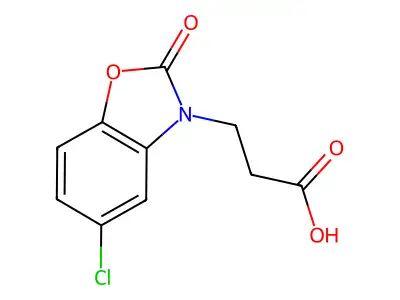 3-(5-chloro-2-oxo-1,3-benzoxazol-3(2H)-yl)propanoic acid structure
