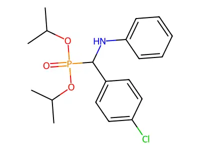 N-[(4-chlorophenyl)-di(propan-2-yloxy)phosphorylmethyl]aniline structure