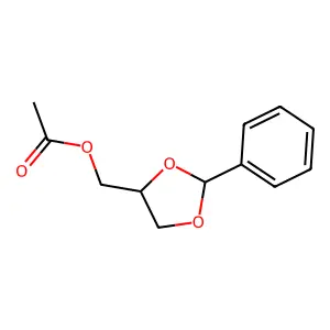 (2-Phenyl-1,3-dioxolan-4-yl)methyl acetate structure