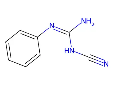 1-Cyano-2-phenylguanidine structure