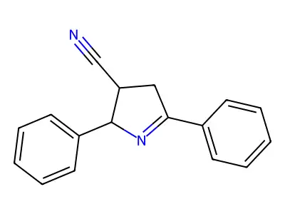 2,5-Diphenyl-3,4-dihydro-2H-pyrrole-3-carbonitrile structure