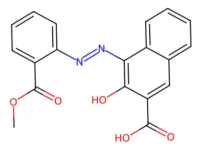 3-Hydroxy-4-((2-(methoxycarbonyl)phenyl)azo)-2-naphthoic acid structure