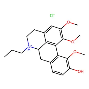 6a-alpha-Noraporphin-9-ol, 6-propyl-1,2,10-trimethoxy-, hydrochloride structure