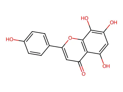 异野黄芩素 structure