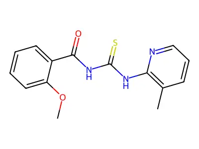 2-methoxy-N-[(3-methylpyridin-2-yl)carbamothioyl]benzamide structure