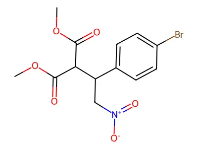 Dimethyl [1-(4-bromophenyl)-2-nitroethyl]propanedioate structure