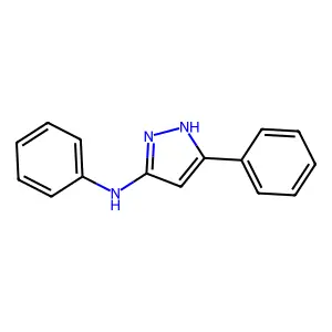 N,5-diphenyl-1H-pyrazol-3-amine structure