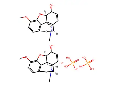 (-)-Codeine phosphate structure