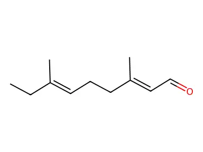 3,7-Dimethylnona-2,6-dienal structure