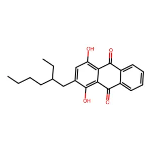 9,10-Anthracenedione, 2-(2-ethylhexyl)-1,4-dihydroxy- structure