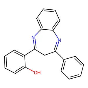 2-(4-phenyl-3H-1,5-benzodiazepin-2-yl)phenol structure