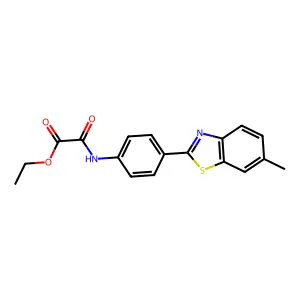 ethyl {N-[4-(6-methylbenzothiazol-2-yl)phenyl]carbamoyl}formate structure