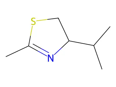 Thiazole, 4,5-dihydro-2-methyl-4-(1-methylethyl)- structure