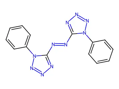 Bis(1-phenyltetrazol-5-yl)diazene structure