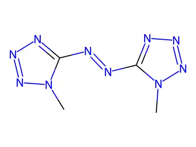 Bis(1-methyltetrazol-5-yl)diazene structure