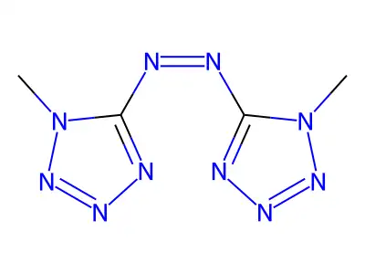 cis-2,2'-Dimethyl-5,5'-azotetrazole structure
