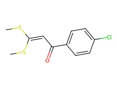 1-(4-Chlorophenyl)-3,3-bis(methylsulfanyl)prop-2-en-1-one structure