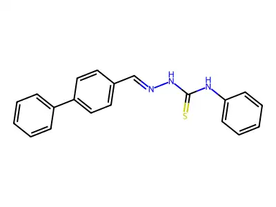 1-Phenyl-3-[(4-phenylphenyl)methylideneamino]thiourea structure