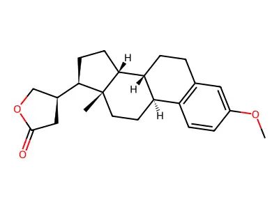 3-Methoxy-19-norcarda-1,3,5(10)-trienolide structure