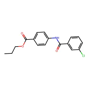 Propyl 4-[(3-chlorobenzoyl)amino]benzoate structure