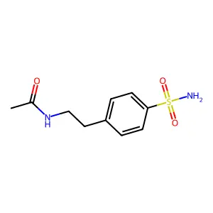 N-[2-[4-(aminosulphonyl)phenyl]ethyl]acetamide structure