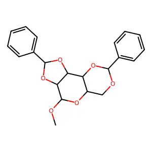 Methyl 2,3:4,6-Di-O-benzylidene-alpha-D-mannopryanoside structure