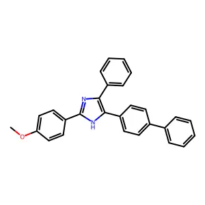 2-(4-methoxyphenyl)-4-phenyl-5-(4-phenylphenyl)-1H-imidazole structure