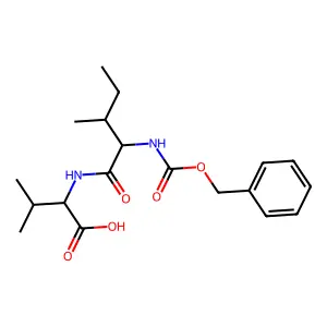 N-(N-((Benzyloxy)carbonyl)-L-isoleucyl)-L-valine structure