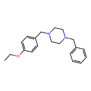 1-Benzyl-4-(4-ethoxybenzyl)piperazine structure