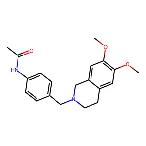 N-[4-[(6,7-dimethoxy-3,4-dihydro-1H-isoquinolin-2-yl)methyl]phenyl]acetamide structure