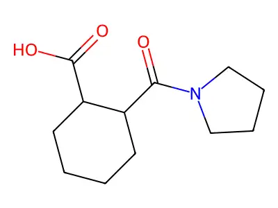 2-(Pyrrolidine-1-carbonyl)cyclohexane-1-carboxylic acid structure